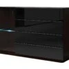 Buffet, Bahut, Enfilade TONGA 4 Tiroirs, Une Porte. Look Ultra Design. Couleur Wengé. LEDS Incluses -Mobilia Boutique buffet 8932793