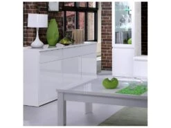 Buffet, Bahut, Enfilade Moyen Modèle FABIO 3 Portes, 3 Tiroirs. Meuble Idéal Pour Votre Salon Ou Salle à Manger -Mobilia Boutique buffet 8933347