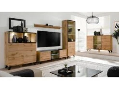Buffet, Bahut Modèle TINO + LED. Meuble Type Scandinave. Enfilade Design Pour Votre Salon Ou Salle à Manger. -Mobilia Boutique buffet 8933557