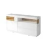 Buffet Collection KILES 170cm, LED Intégré. Coloris Blanc Et Chêne. Style Design -Mobilia Boutique buffet 8933579