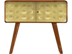 Buffet Bahut Armoire Console Meuble De Rangement Bois De Sesham Solide Imprimé Doré 90 Cm 4402271 -Mobilia Boutique buffet 8934205