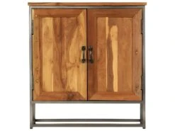 Buffet Bahut Armoire Console Meuble De Rangement Teck Recyclé Et Acier 70 Cm Marron 4402120 -Mobilia Boutique buffet 8935381