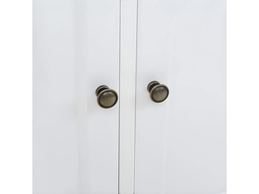 Buffet Bahut Armoire Console Meuble De Rangement Avec 3 Portes Mdf Et Bois De Pin 105 Cm 4402117 4 Buffet Bahut Armoire Console Meuble De Rangement Avec 3 Portes Mdf Et Bois De Pin 105 Cm 4402117 – Image 2