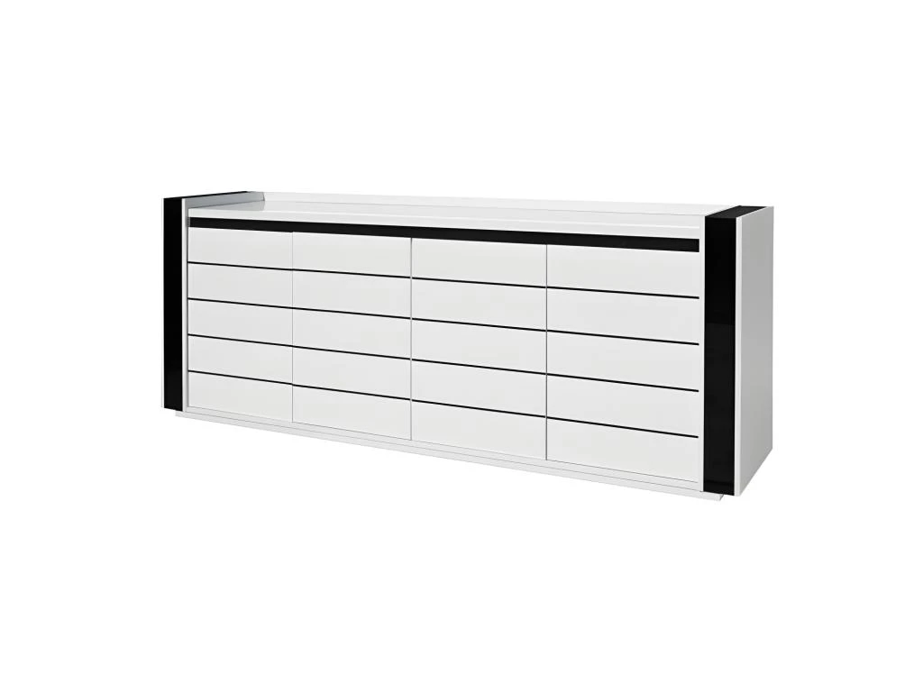 Buffet, Bahut LINA Blanc Et Noir Brillant Avec LED. Meuble Design Pour Votre Salle à Manger 3 Buffet, Bahut LINA Blanc Et Noir Brillant Avec LED. Meuble Design Pour Votre Salle à Manger