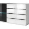 Buffet, Bahut, Enfilade TONGA 4 Tiroirs, Une Porte. Look Ultra Design. Finition Brillante. LEDS Incluses -Mobilia Boutique buffet 8941463
