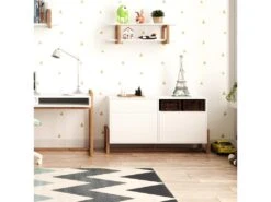 Buffet 1 Tiroir 2 Portes Oslo Blanc - Blanc -Mobilia Boutique buffet 9231553