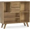 Buffet En Bois 2 Tiroirs 5 Niches Classic - Naturel -Mobilia Boutique buffet 9231657