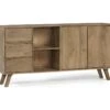 Buffet En Bois 3 Tiroirs 2 Portes 2 Niches Classic - Naturel