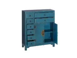 IVANA BLEU - Meuble D'Entrée 2 Portes 8 Tiroirs -Mobilia Boutique buffet 9526599