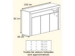 Buffet Noir Mat Et Blanc Laqué Avec Led -Mobilia Boutique buffet 9527173
