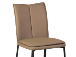 CALLUM - Lot De 2 Chaises Taupe Avec Sur-Coussin -Mobilia Boutique chaise 10021007