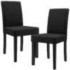 Kit De 2 Chaises Bois Simili 90 X 42 X 48 Cm Noir Mat [en.casa] -Mobilia Boutique chaise 10021183