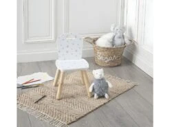 Chaise Enfant Coloris Blanc Motif étoiles - Longueur 32 X Profondeur 31,5 X Hauteur 50 Cm -Mobilia Boutique chaise 10021273