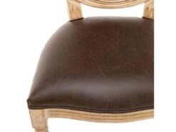 Lot De 4 Chaises Médaillon Louis XVI Vintage Simili Marron -Mobilia Boutique chaise 10022077