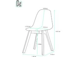 KAYELLES Lot De 2 Chaises Scandinaves Enfant JUBA (Rose) -Mobilia Boutique chaise 10026293