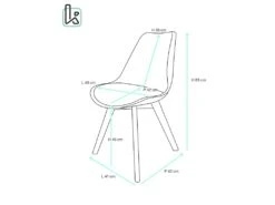 Lot 2 Chaises Scandinaves Patchwork LAO (Gris Bleu) -Mobilia Boutique chaise 10026405