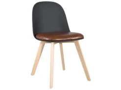 Lot De 2 Chaises De Cuisine Scandinaves UFI (noir-marron) -Mobilia Boutique chaise 10026491