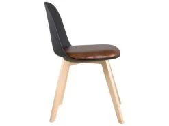 Lot De 2 Chaises De Cuisine Scandinaves UFI (noir-marron) -Mobilia Boutique chaise 10026493