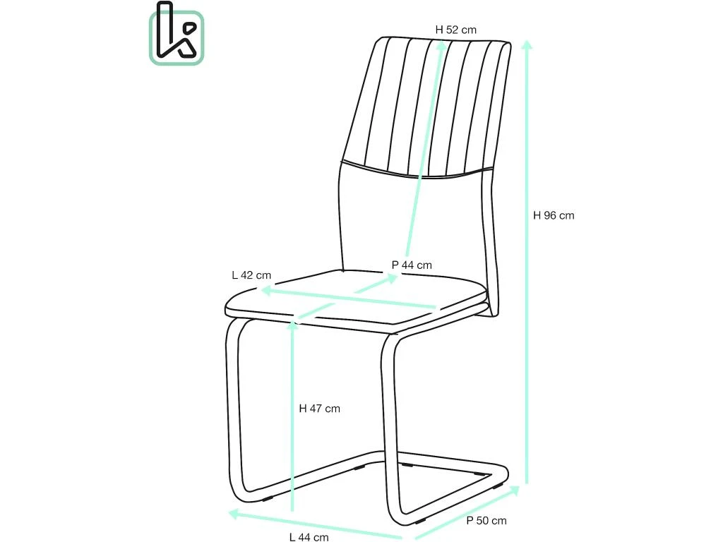 KAYELLES Lot De 2 Chaises De Salle à Manger Contemporaine Design DINA (blanc) 7 KAYELLES Lot De 2 Chaises De Salle à Manger Contemporaine Design DINA (blanc) – Image 5