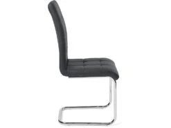 KAYELLES Lot De 2 Chaises Salle A Manger Simili Et Chrome MAXI ( Noir ) -Mobilia Boutique chaise 10026675