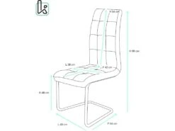 KAYELLES Lot De 2 Chaises Salle A Manger Simili Et Chrome MAXI ( Noir ) -Mobilia Boutique chaise 10026679