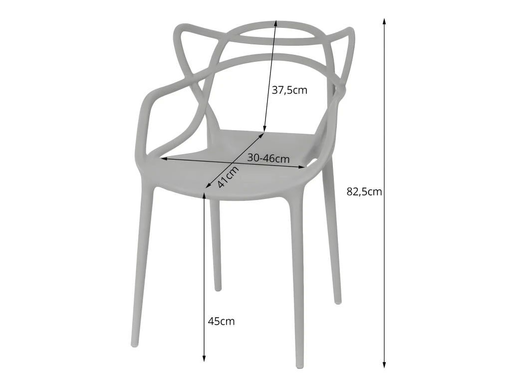 KATOI - Lot De 4 Chaises En PP Style Moderne - 82.5x55x54 Cm - Chaise De Salle à Manger 7 KATOI - Lot De 4 Chaises En PP Style Moderne - 82.5x55x54 Cm - Chaise De Salle à Manger – Image 5