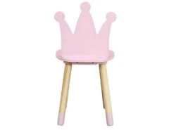 CROWN - Chaise Enfant Rose Dossier Couronne -Mobilia Boutique chaise 10029685