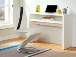 Lot De 2 Chaises - Simili Blanc Et Noir - TWIZY II -Mobilia Boutique chaise 10137197