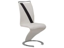 Lot De 4 Chaises - Simili Blanc Et Noir - TWIZY II -Mobilia Boutique chaise 10175643
