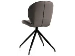 FOLA - Lot De 2 Chaises Simili Taupe Piètement Etoile -Mobilia Boutique chaise 10198399