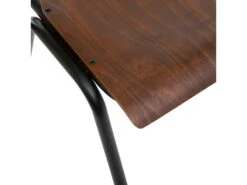 Chaise De Table En Métal Noir Et Bois Marron -Mobilia Boutique chaise 10403947