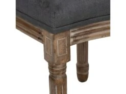 Chaise De Table En Coton Gris Et Bois Blanchi Avec Dossier Cannage -Mobilia Boutique chaise 10403957