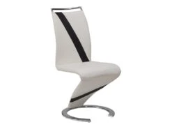 Lot De 4 Chaises TWIZY - Simili Blanc & Noir -Mobilia Boutique chaise 10557081