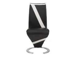 Lot De 4 Chaises TWIZY - Simili Noir & Blanc -Mobilia Boutique chaise 10557147