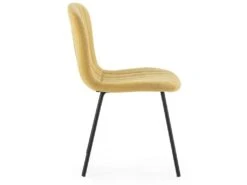 Pack 4 Chaises Lucky Recouvertes De Tissu Moutarde -Mobilia Boutique chaise 10557681