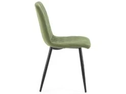Pack 4 Chaises Abril Recouvertes De Tissu Vert -Mobilia Boutique chaise 10558547