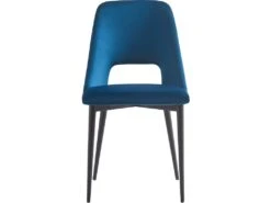 Lot De 2 Chaises En Velours "Fedora" - Bleu Foncé -Mobilia Boutique chaise 10560869