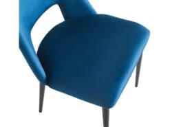 Lot De 2 Chaises En Velours "Fedora" - Bleu Foncé -Mobilia Boutique chaise 10560873