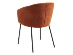 Lot De 2 Chaises Avec Accoudoirs En Tissu Et Métal - Terracotta - MORONI De Pascal MORABITO -Mobilia Boutique chaise 10569809