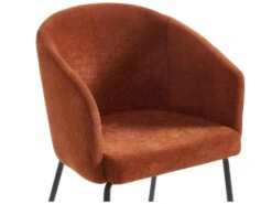 Lot De 6 Chaises Avec Accoudoirs En Tissu Et Métal - Terracotta - MORONI De Pascal MORABITO -Mobilia Boutique chaise 10579761