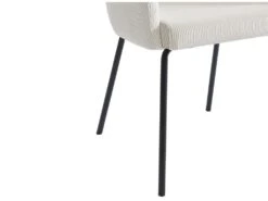 Lot De 2 Chaises Avec Accoudoirs En Velours Côtelé Et Métal - Crème - MORONI De Pascal MORABITO -Mobilia Boutique chaise 10585955