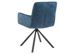 Chaise Pivotante Avec Accoudoirs En Velours Et Métal - Bleu - GOZIA De Pascal MORABITO -Mobilia Boutique chaise 10668481
