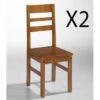 Lot De 2 Chaises De Salle à Manger En Pin Massif Coloris Cerisier - Longueur 42 X Profondeur 45 X Hauteur 98 cm -Mobilia Boutique chaise 10676511