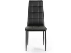 Set De 4 Chaises Salon Chelsea Tapissées Noir, 42 Cm X 51 Cm X 97 Cm 8 Set De 4 Chaises Salon Chelsea Tapissées Noir, 42 Cm X 51 Cm X 97 Cm -Mobilia Boutique chaise 10759275