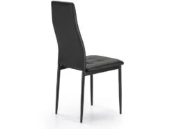Set De 4 Chaises Salon Chelsea Tapissées Noir, 42 Cm X 51 Cm X 97 Cm 9 Set De 4 Chaises Salon Chelsea Tapissées Noir, 42 Cm X 51 Cm X 97 Cm -Mobilia Boutique chaise 10759277