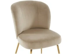 Lot De 6 Chaises En Velours Et Métal Doré - Beige - POLPONA De Pascal MORABITO -Mobilia Boutique chaise 10763935