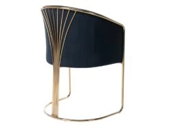 Chaise Avec Accoudoirs En Velours Et Métal - Noir Et Doré - JOSETHE De Pascal MORABITO -Mobilia Boutique chaise 10855221