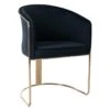 Chaise Avec Accoudoirs En Velours Et Métal - Noir Et Doré - JOSETHE De Pascal MORABITO -Mobilia Boutique chaise 10855233