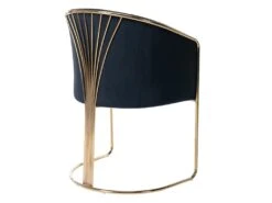 Lot De 2 Chaises Avec Accoudoirs En Velours Et Métal - Noir Et Doré - JOSETHE De Pascal MORABITO -Mobilia Boutique chaise 10856015