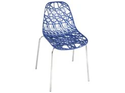 KAYELLES Lot 4 Chaises De Cuisine Design IKO (Bleu) -Mobilia Boutique chaise 11119699